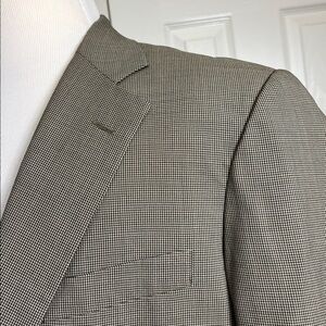 Brooks Brothers Sport Coat Blazer Mens 42R Brown Houndstooth Wool Jacket
